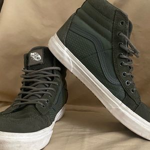 Vans high tops. MTE collection. Mens size 9. Olive green.